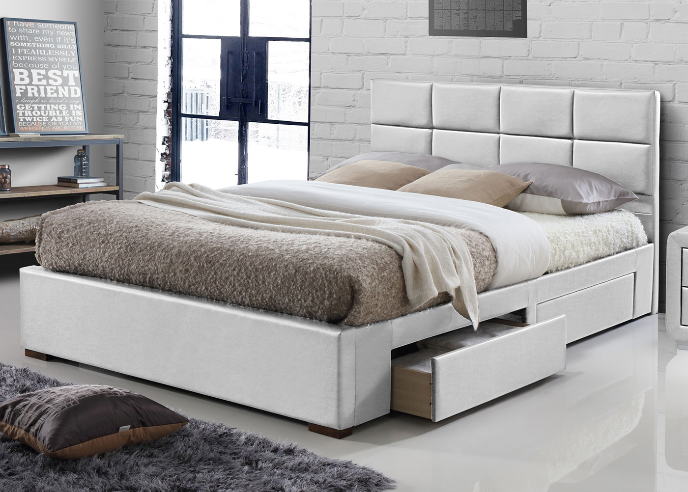 кровать с ящиками для хранения двуспальная с подъемным механизмом 180х200