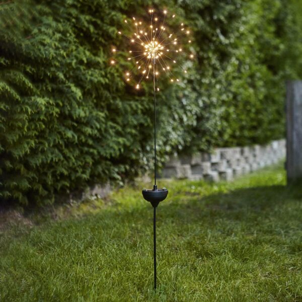 Aurinkokäyttöinen Firework -LED-lamppu, maapiikki