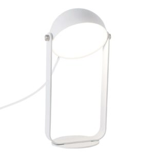 LED-pöytälamppu Hemi, käännettävä, valkoinen