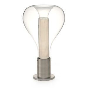 LZF Eris -LED-pöytälamppu lasi, alumiini/norsunluu