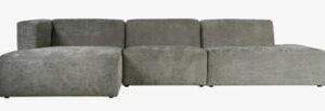 Juno sohva divaanilla vasen + avoin pääty oikea, 3 osaa harmaa